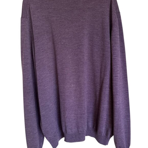 Brooks Brothers plum extra fine merino wool polo sweater Sz XL - Picture 6 of 6